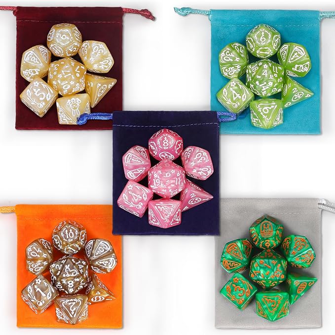 CiaraQ Polyhedral Dice Set, 5 Colors - Image 2