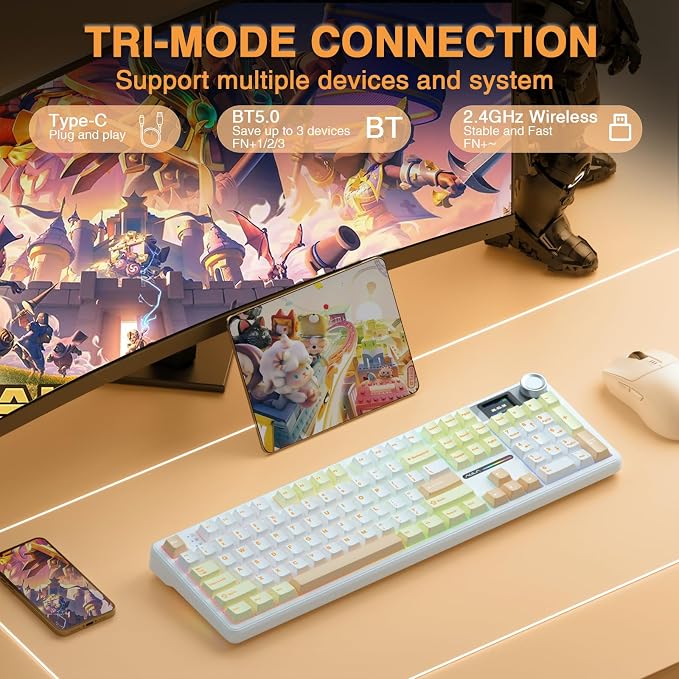 AULA F108 PRO - Wireless Mechanical Keyboard - Image 4