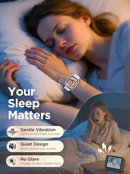 NUOTUN Baby Monitor with Camera and Audio Watch, Wearable Portable 2'' HD Baby - Image 4