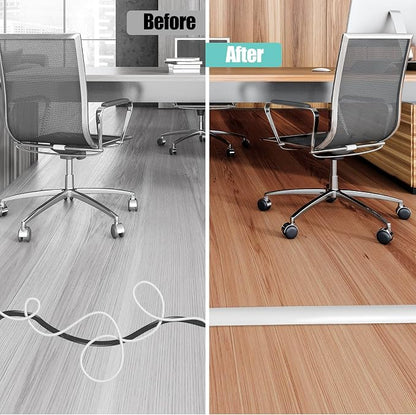Floor Cord Cover Self Adhesive Cord Hider, 10FT Cable Management, Extension - Image 5