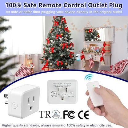 Remote Control Outlet, Wireless Remote Control Outlet Plug, On/Off Light Switch - Image 6