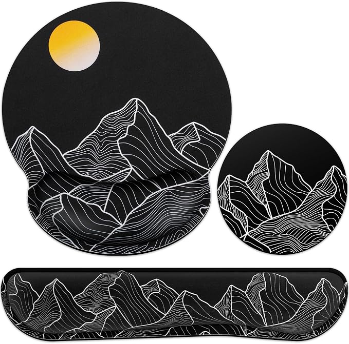 Ergonomic Keyboard Wrist Rest, Mouse Pad by QOMOLAMA