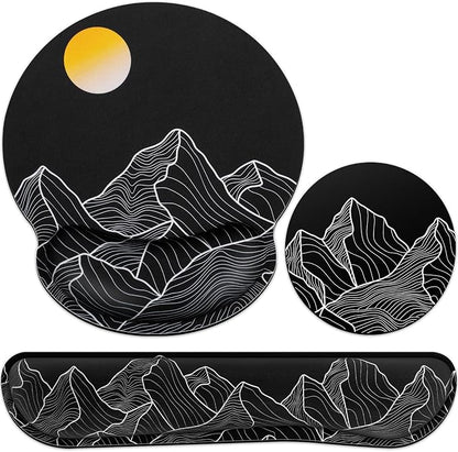 Ergonomic Keyboard Wrist Rest, Mouse Pad by QOMOLAMA