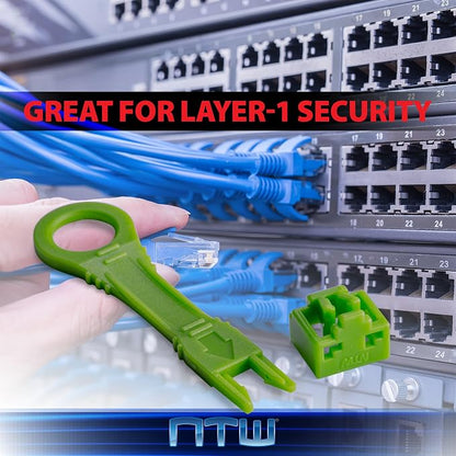 NTW RJ45 Port Blocker & Dust Cover, Network Port Lock, Ethernet Port Protector - Image 3