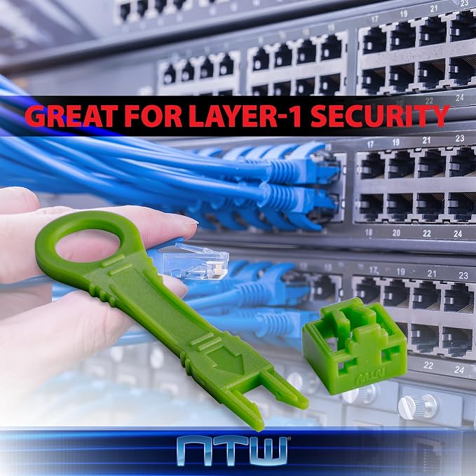 NTW Network Port Blocker & Dust Cover, Ethernet Port Protector, Secure RJ45 - Image 3