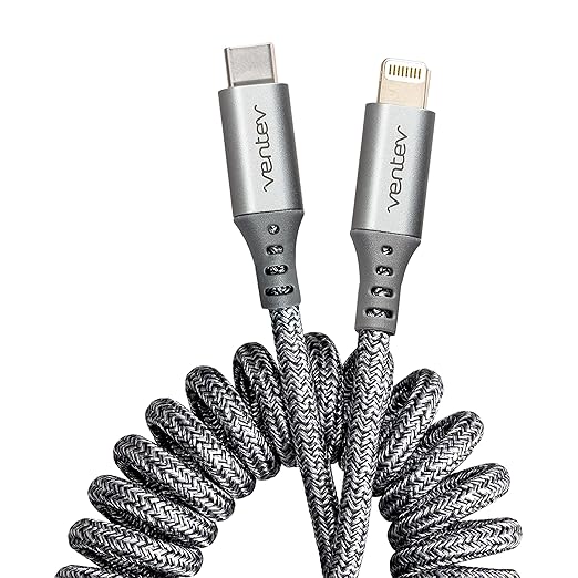 Ventev - Helix 3ft Expandable iPhone Cable | Fast Charging USB C to Apple by VENTEV