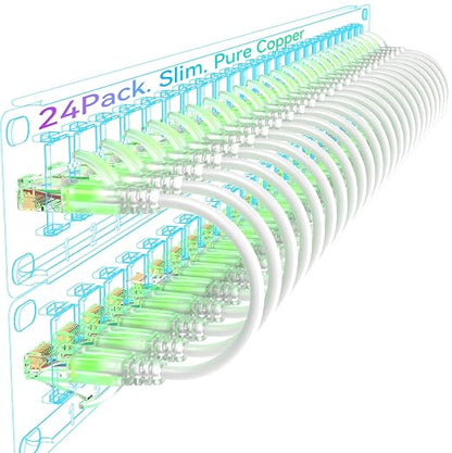 Sokqovt Cat6a Patch Cables Slim 6ft, Flexible Cat6 Ethernet Patch Cable 10G by Unknown