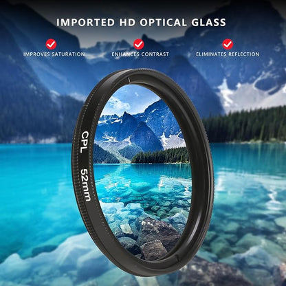 52MM Circular Polarizer Filter, Ultra Slim Multi-Coated CPL Lens Filter - Image 2
