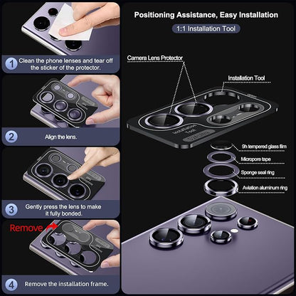 WSKEN for Samsung Galaxy S24 Ultra Camera Lens Protector, Ultra Thin Scratch - Image 6