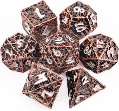Haxtec Metal DND Dice Set Polyhedral D&D Dice Compatible by HaxtecDice