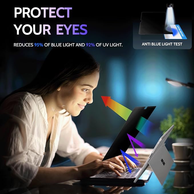Privacy Screen for 13 Inch Surface Pro 11/10/9/8/X, MagicSuction™ Removable - Image 6