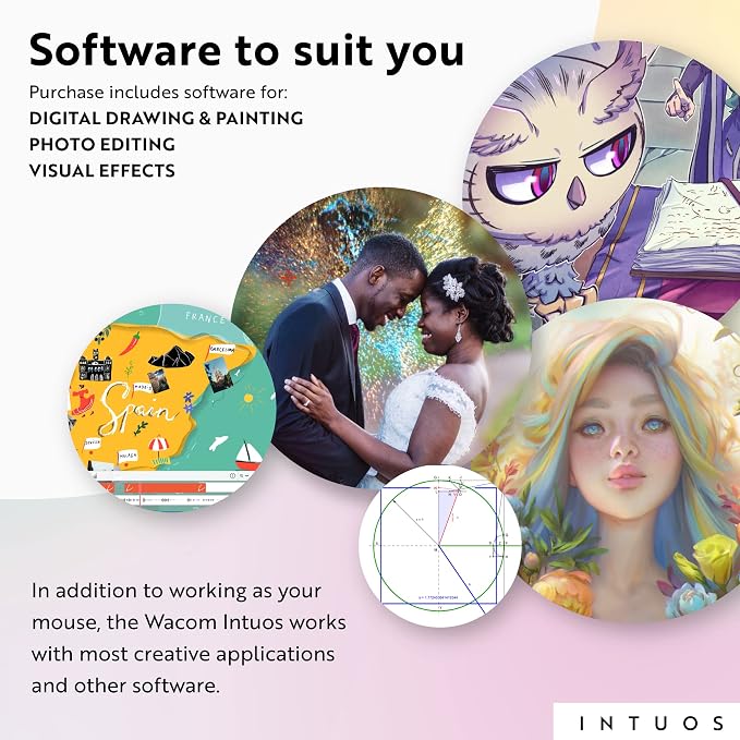 Wacom Intuos Medium Bluetooth Graphics Drawing Tablet, Portable - Image 6