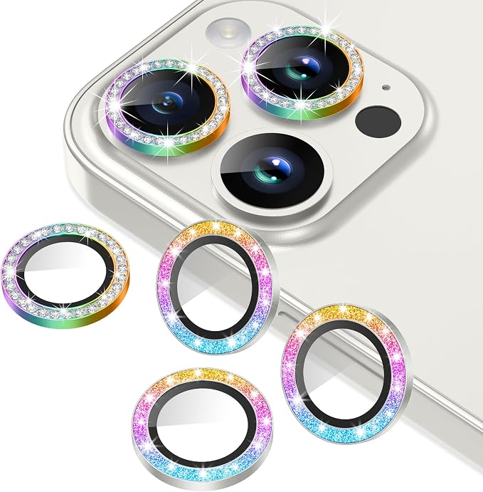 AGVEE 3+3 6 Pack for iPhone 15 Pro 6.1" / 15 Pro Max 6.7" Camera Lens Protector by AGVEE
