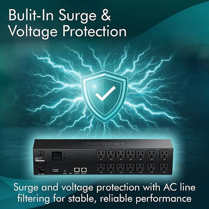 TRENDnet 14-Outlet Managed 2U Rackmount Switched Power Distribution Unit - Image 6
