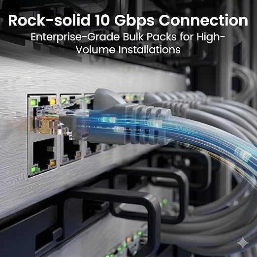 GEARit Cat 6 Ethernet Patch Cable 10 ft Gray Cat6 Patch Cables 10ft - Image 2