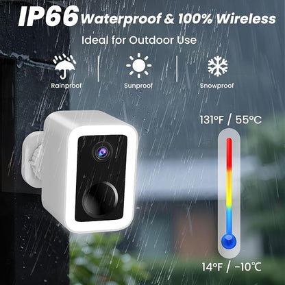 2K Security Cameras Wireless Outdoor, Free Cloud Storage, Integrated Spotlight - Image 4