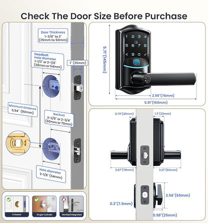 Veise VE029-E Wi-Fi Smart Lever Lock - Image 11