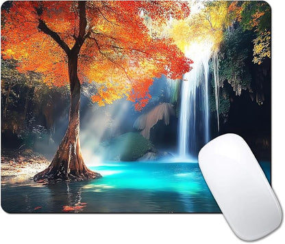 Aesthetic Natural Lake Forest Custom Mouse Pad by IMAYONDIA