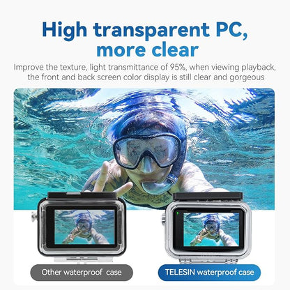 TELESIN Waterproof Case for DJI Action 5 Pro Action 4/3 Camera, - Image 8