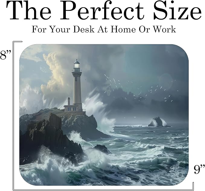Coastal Shoreline Waves Sandy Beach Theme Mouse Pad Mat Mousepad - Image 3