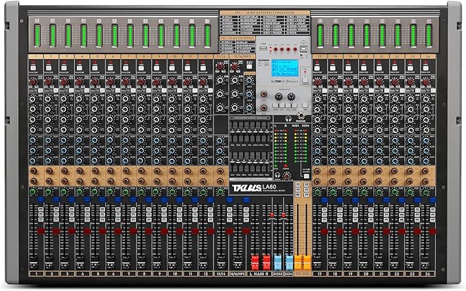 Professional Audio Mixer, 24 Channel Sound Board Mixing Console, Dual DSP Reverb by TKLBLS