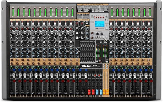 Professional Audio Mixer, 24 Channel Sound Board Mixing Console, Dual DSP Reverb by TKLBLS