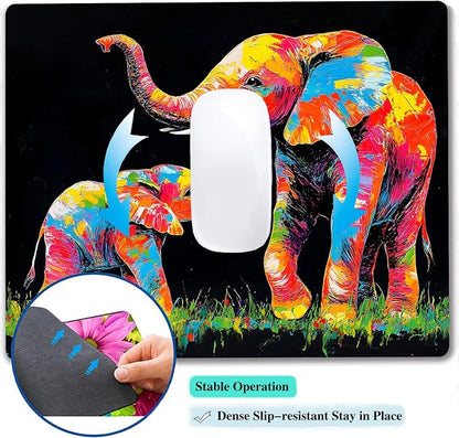 Colorful Animal Elephant Custom Mouse Pad - Image 5