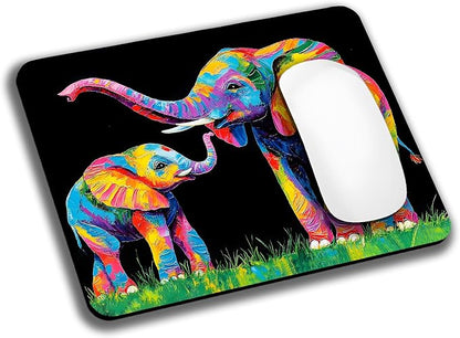 Colorful Art Animal Elephant Mouse Pads by EASTSMOOTH