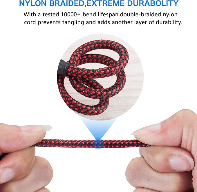 Male to Male Audio Cable 15Ft, 90 Degree TRRS 3.5mm 4 Pole Nylon Braided Stereo - Image 5