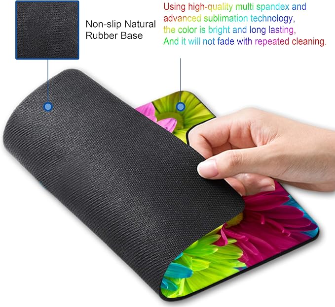 Watercolor Flower Mousepad Computer Mouse pad - Image 4