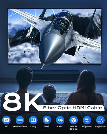 8K Long Fiber Optic HDMI Cable 75FT/22M - Image 5