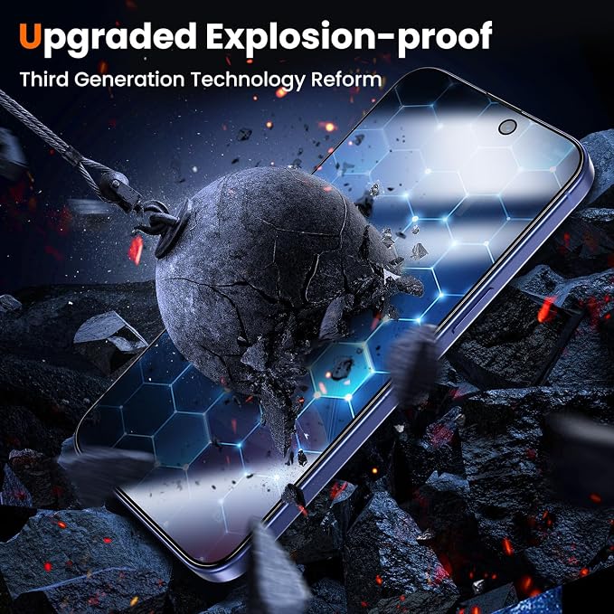 UniqueMe for iPhone 16 / iPhone 15 Privacy Screen Protector - Image 5