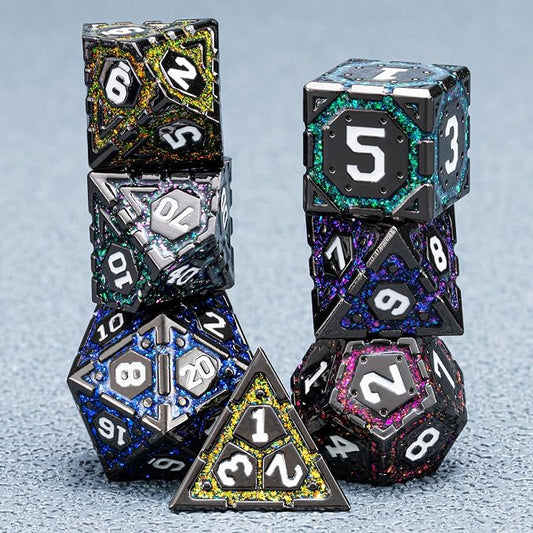 DND Metal Dice Set, Polyhedral Dice Set by Unknown