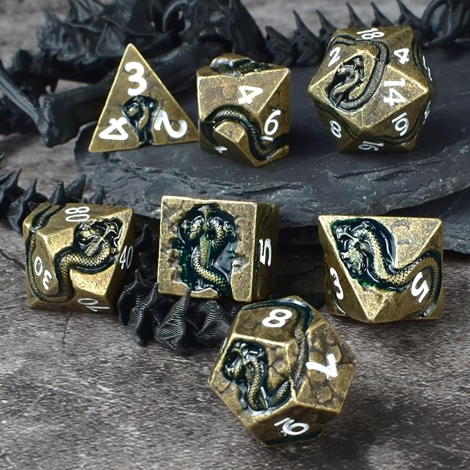 RULE DICE Metal D&D Dice, DND Dice Set, Polyhedral Dice - Image 6