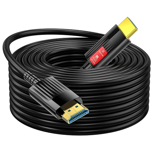 Fiber Optic HDMI Cable 200FT/61M, Long HDMI 2.1 Cable Support 48Gbps High Speed by Anehmeta