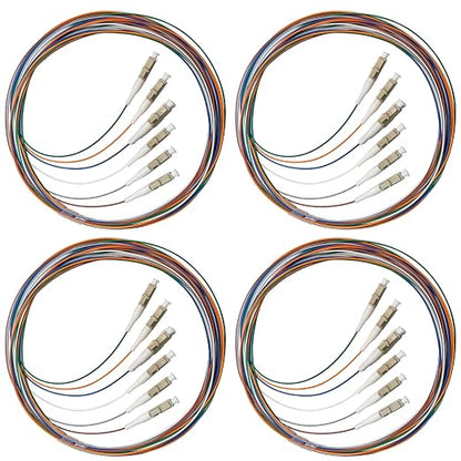 6 Strand Multimode OM3 50/125 LC-UPC Fiber Pigtail, 1.5 Meters LC-OM3 Fiber by Bangun