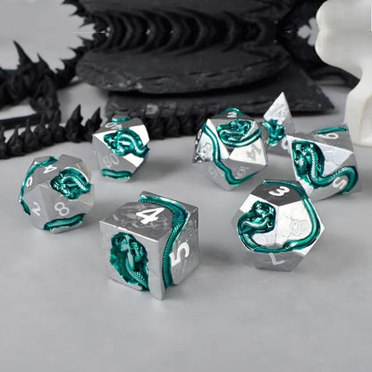 RULE DICE Serpent's Cunning Metal DND Dice Set - Image 6