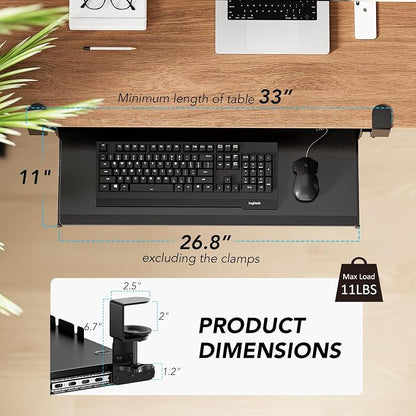 AX WABER Keyboard Tray Under Desk Pull Out - Image 7