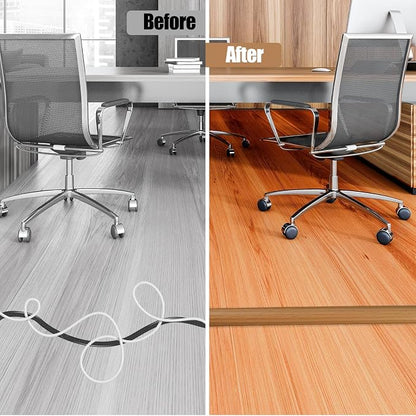 Floor Cord Cover Self Adhesive Cord Hider, 20FT Cable Management, Extension - Image 3