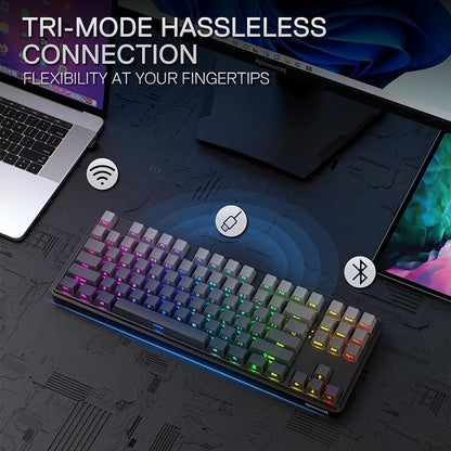 Redragon K707 PRO GB 80% Gasket RGB Gaming Keyboard, 3-Modes Wireless TKL - Image 7