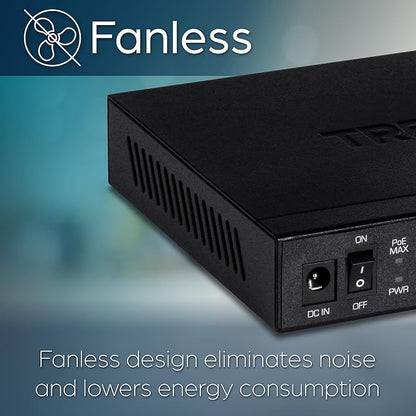 TRENDnet 5-Port Unmanaged 2.5G PoE+ Switch, Compact Desktop Design, Metal - Image 6