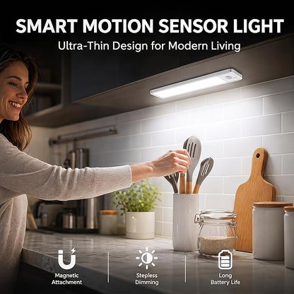 Under Cabinet Motion Sensor Lighting: 12 Inch Dimmable Rechargeable Lights - Image 2