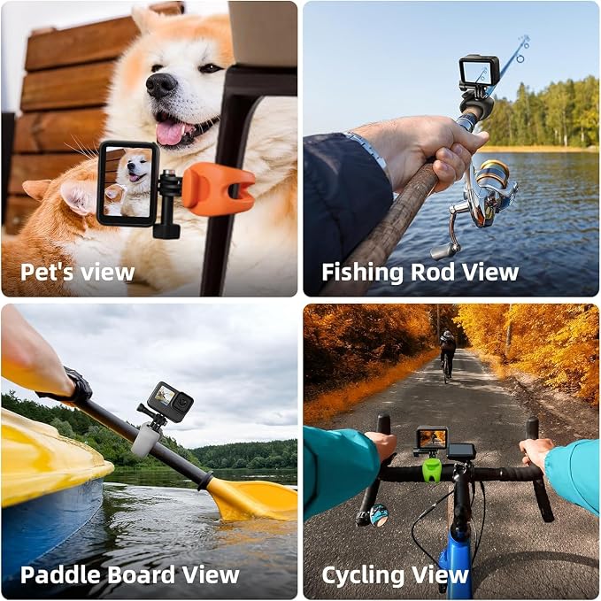 TELESIN Camera 360 Strap Mount Flexible Wrap Band Bike Motorcycle Handlebar - Image 6
