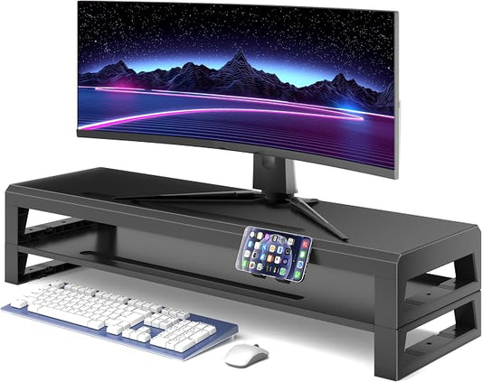 2-Tier Metal Computer monitor stand Laptop Desk Shelf & Monitor Riser ，27.55 by Unknown
