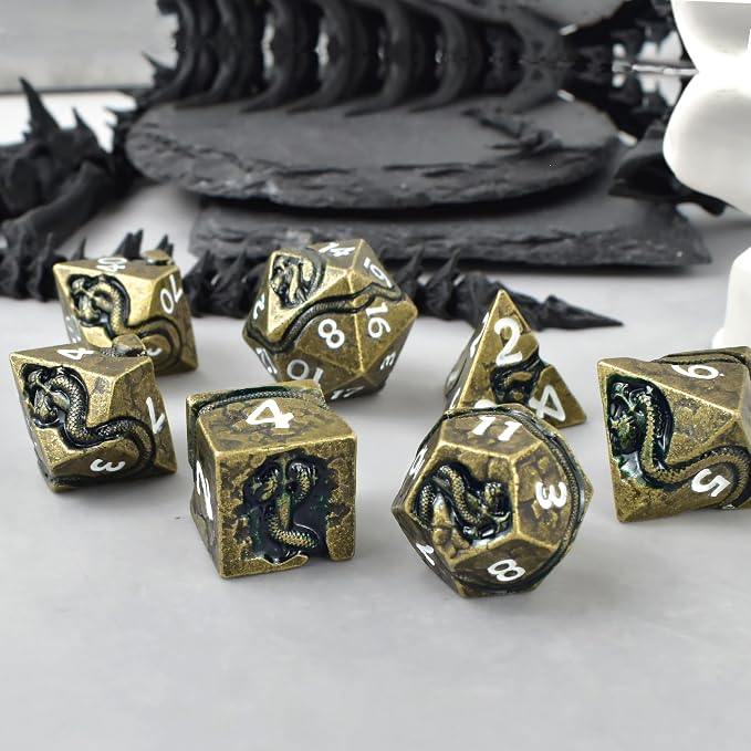 RULE DICE Metal D&D Dice, DND Dice Set, Polyhedral Dice - Image 4