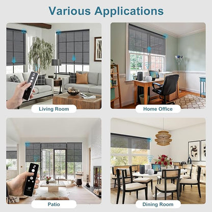 SmartWings Motorized Light Filtering Roller Shades 60% Blackout Work - Image 4