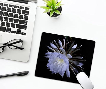 Night Blooming Flower Mouse Pad, Flawless White Flowers Mousepad - Image 5