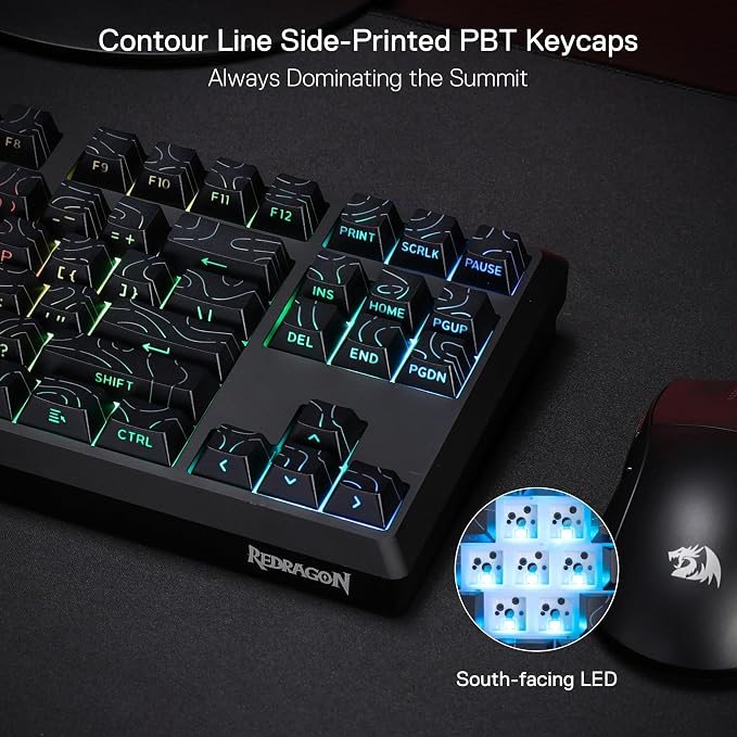 Redragon K737 PRO Wireless 87 Keys Gasket Gaming Keyboard, 80% Premium CNC - Image 4