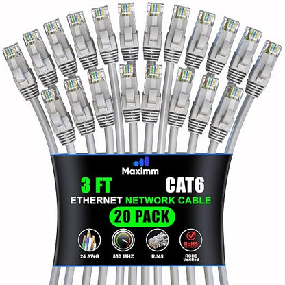Maximm Cat 6 Ethernet Cable 3 ft by MaximmCable