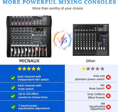 Audio Mixer 6 Channel Professional Mixer Console - Image 2